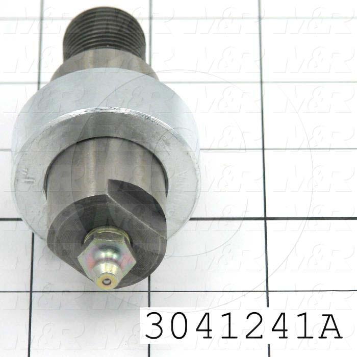 Idler Shaft, 1.00" Outside Diameter, 3/4-16 Thread Size, 2 1/16" Length of Block, 0.88" Thread Length, Steel Material