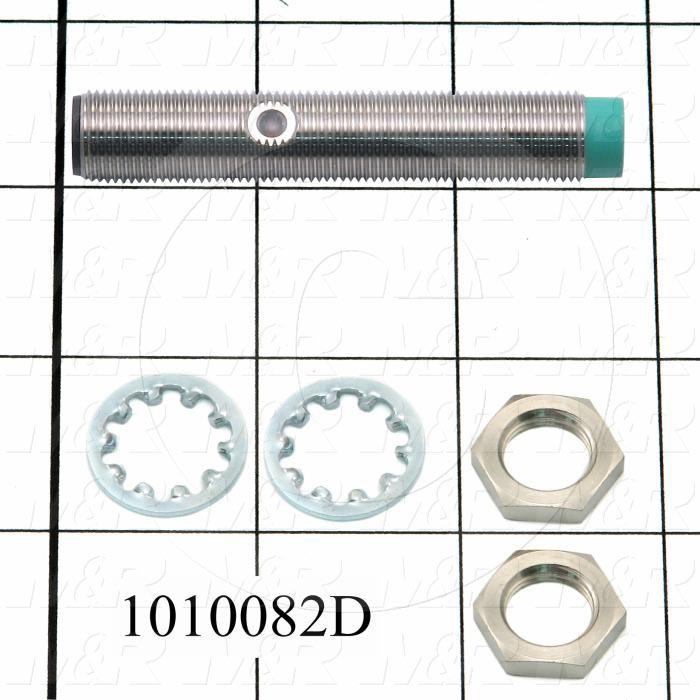 Inductive Proximity Switch, Round,12mm Diameter, 4 Wire NPN, NO+NC, 10-30VDC, Unshielded