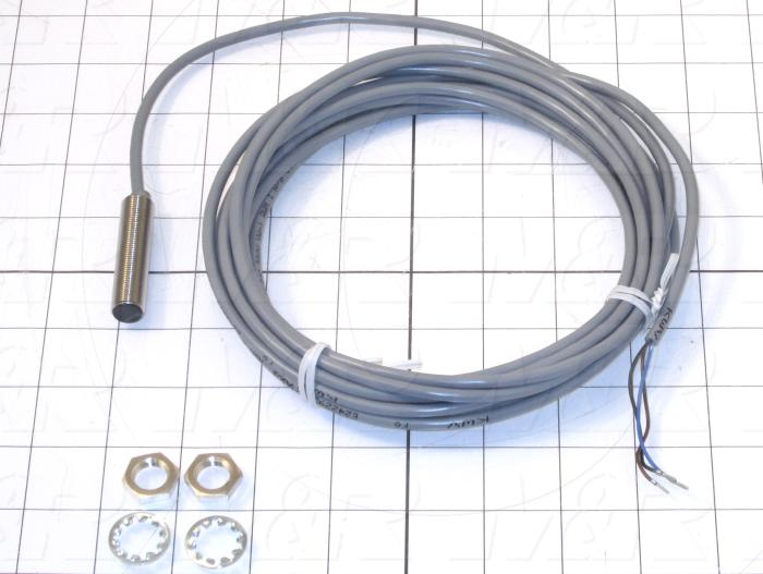 Inductive Proximity Switch, Round,12mm Diameter, Sensing Range 4mm, 3 Wire NPN, Normally Open, 5m Cable, 10-40VDC