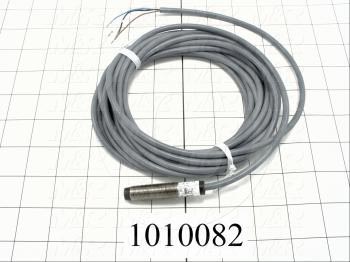 Inductive Proximity Switch, Round,12mm Diameter, Sensing Range 4mm, 4 Wire NPN, NO+NC, 5m Cable, 10-30VDC