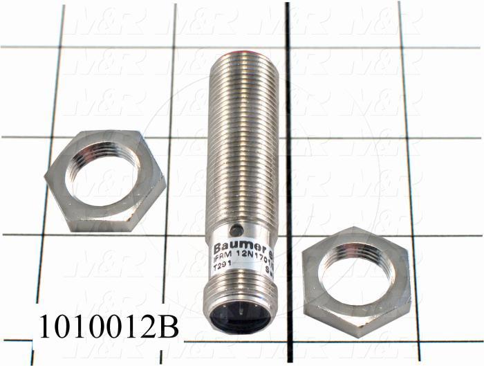 Inductive Proximity Switch, Round,12mm Diameter, Sensing Range 4mm, NPN, Normally Open