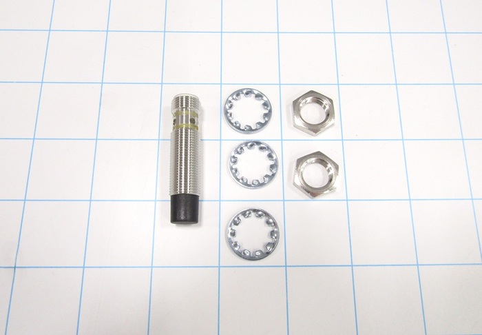 Inductive Proximity Switch, Round,12mm Diameter, Sensing Range 7mm, NPN, Normally Open, 10-30VDC