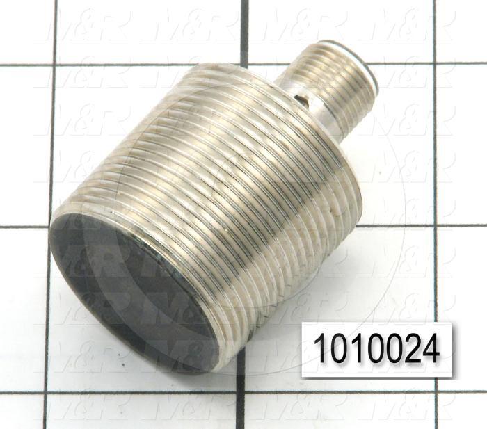 Inductive Proximity Switch, Round,30mm Diameter, Sensing Range 10mm, NPN, Normally Open, 5' Coil Cable