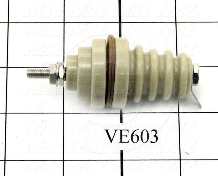 Insulator, Through Panel, Ceramic, 10-32