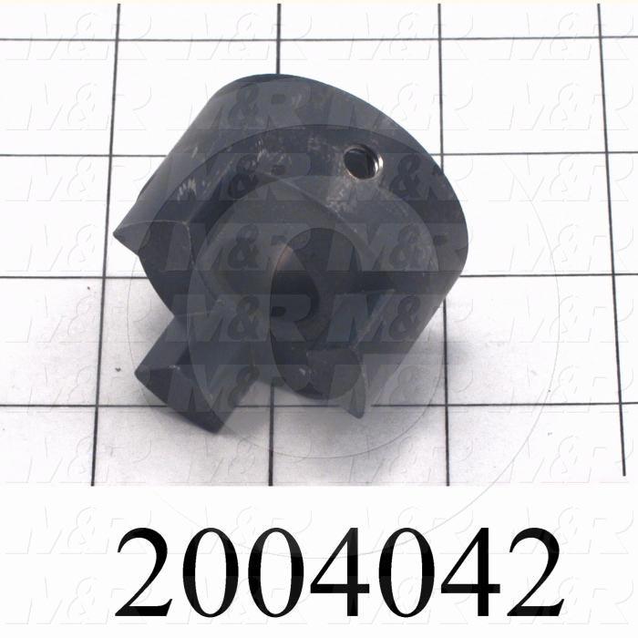 Jaw Type Coupling, Hub # 1 Bore 5/8", Hub # 1 Outer Diameter 1.75", Overall Length 2.13 in., Steel Hub Material, Clamping Style Set Screw, Hub Only
