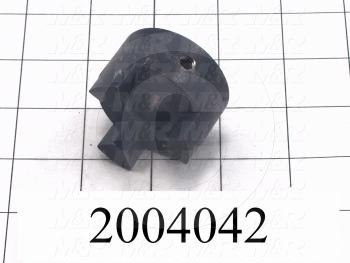 Jaw Type Coupling, Hub # 1 Bore 5/8", Hub # 1 Outer Diameter 1.75", Overall Length 2.13 in., Steel Hub Material, Clamping Style Set Screw, Hub Only