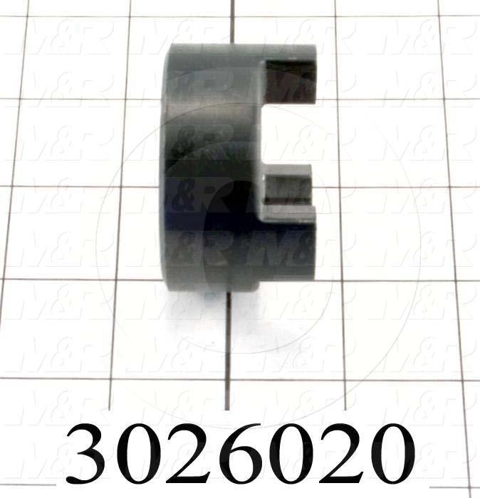 Jaw Type Coupling, Hub # 1 Bore 5/8", Hub # 1 Outer Diameter 2.11", Overall Length 1.06 in., Steel Hub Material, Clamping Style Set Screw, Hub Only