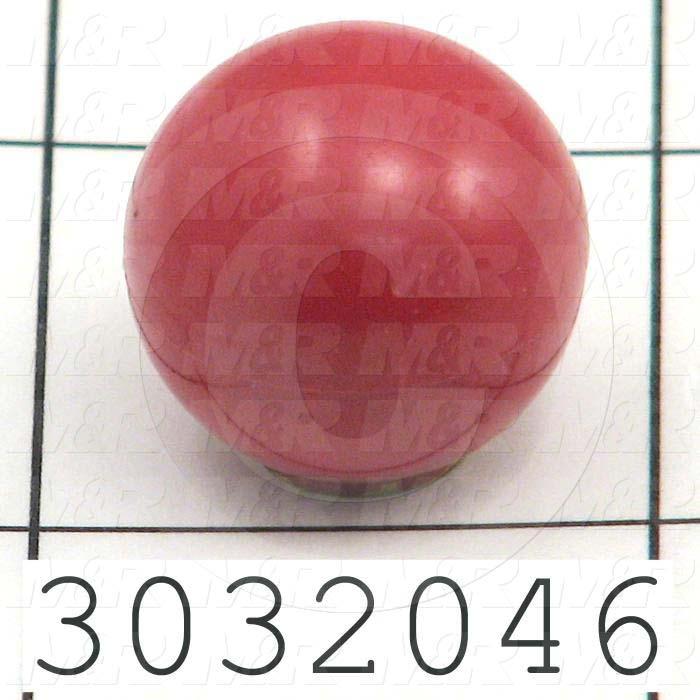 Knobs, Ball, Threaded Hole, 1/4"-20 Thread Size, Plastic Material