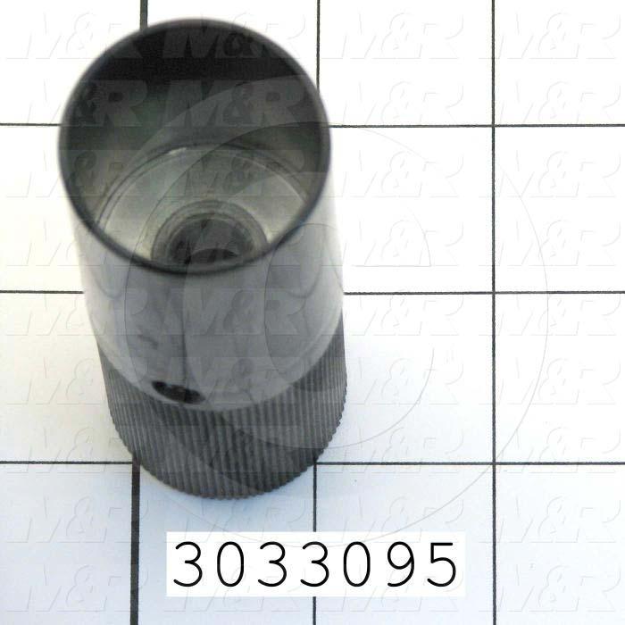 Knobs, Chopper Knob, Threaded Hole, 1/2-20 Thread Size, 4.11" Knob Length, Plastic Material