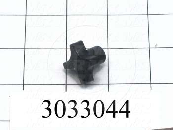 Knobs, Four Arm, Threaded Hole, 1/4"-20 Thread Size, Plastic Material