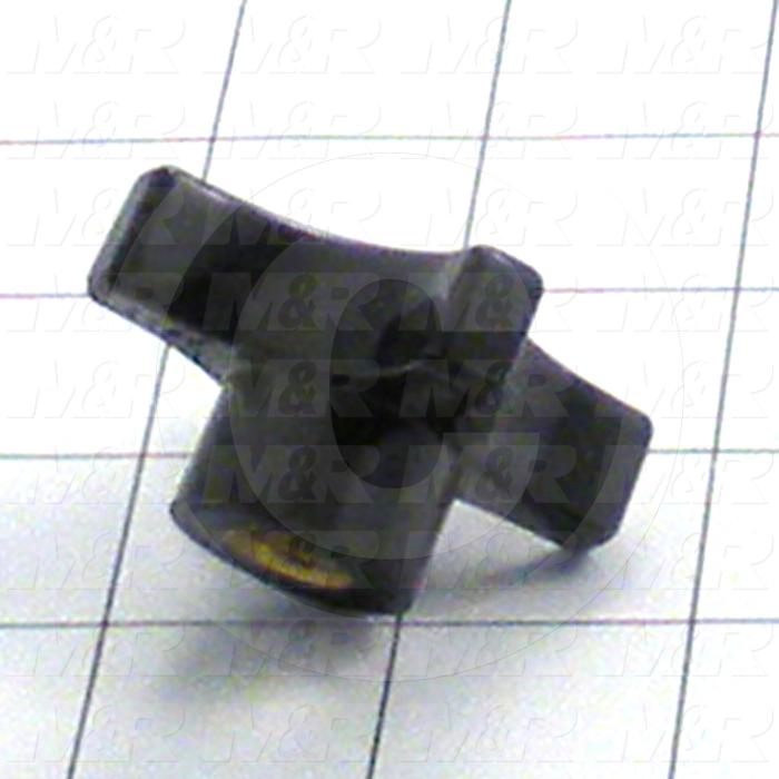 Knobs, Four Arm, Threaded Hole, 3/8-24 Thread Size, Plastic Material
