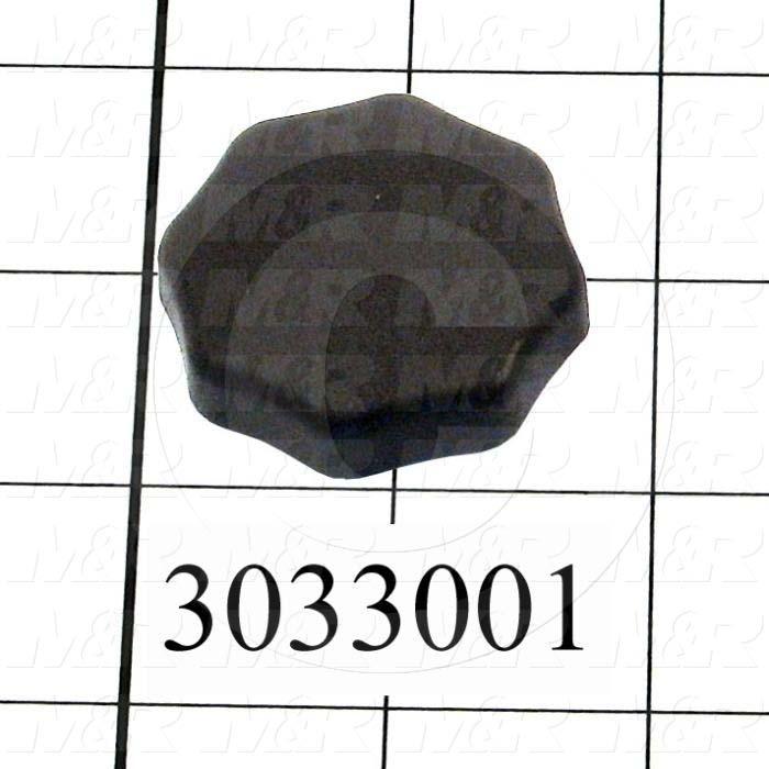 Knobs, Multi Lobe, Threaded Hole, 3/8-16 Thread Size, Plastic Material