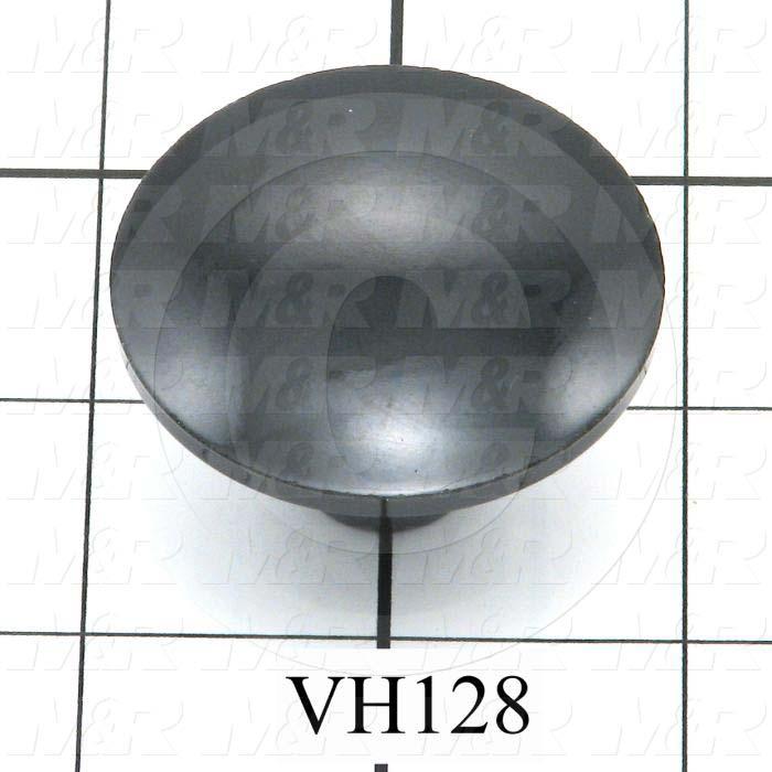 Knobs, Round, Threaded Hole, 1/4"-20 Thread Size, 1.00" Thread Length, 1.18" Knob Length, 1.828" Outside Diameter, Plastic Material