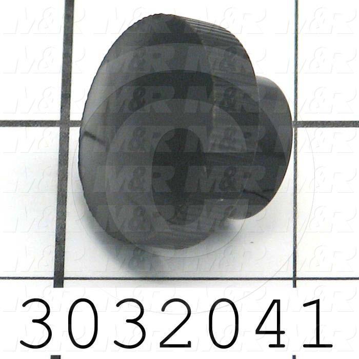 Knobs, Round, Threaded Hole, 1/4"-20 Thread Size, Plastic Material