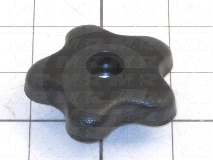 Knobs, Three Arm, Thru Hole, 5/16-18 Thread Size, 1.00" Knob Length, Plastic Material