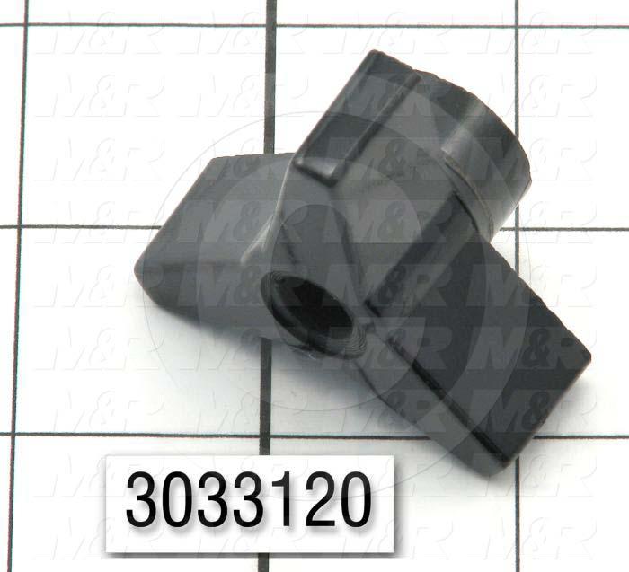 Knobs, Three Arm, Thru Hole, 5/16-18 Thread Size, 1.00" Knob Length, Plastic Material