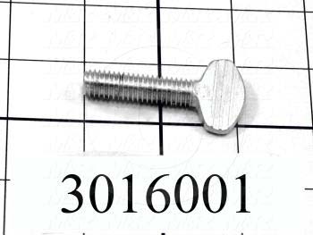 Knobs, Thumb Screw with Spade Head No Shoulder, 3/8-16 Thread Size, 1.50" Thread Length, Steel Material