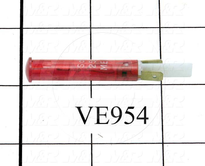 Lamp, Indicator, 250V, Red