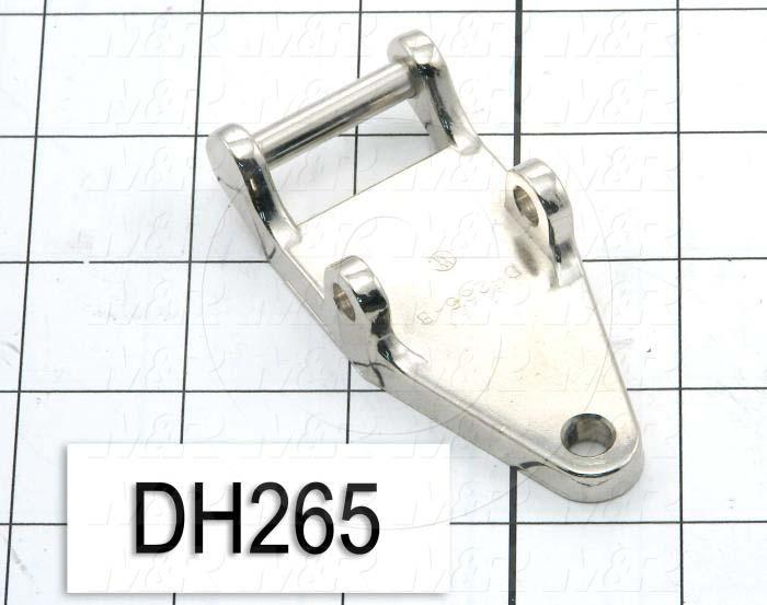 Latches, DH140 Copy Latch Assembly, Strike, 0.75"-1.25" Latching Distance, 3.38 in. Overall Length, 1.50 in. Width, 0.25 in. Thickness, Brass, Nickel Finish