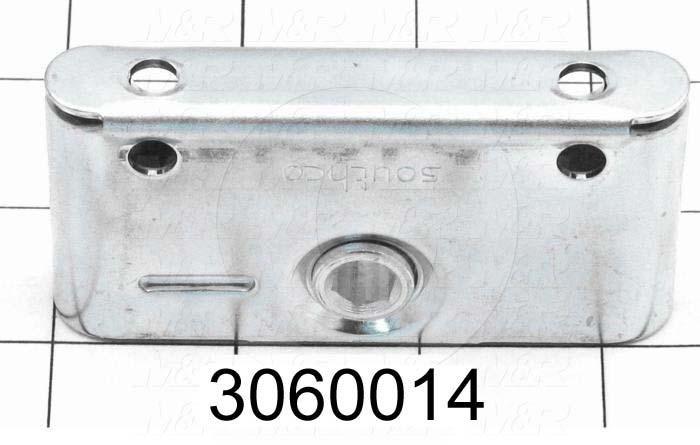 Latches, Latch,  works with Part No. 3060015, Concealed Draw Latch, 0.25" Adjustable Latching Distance, 3.38 in. Overall Length, 1.72" Width, 0.64" Thickness, Steel, Zinc Finish