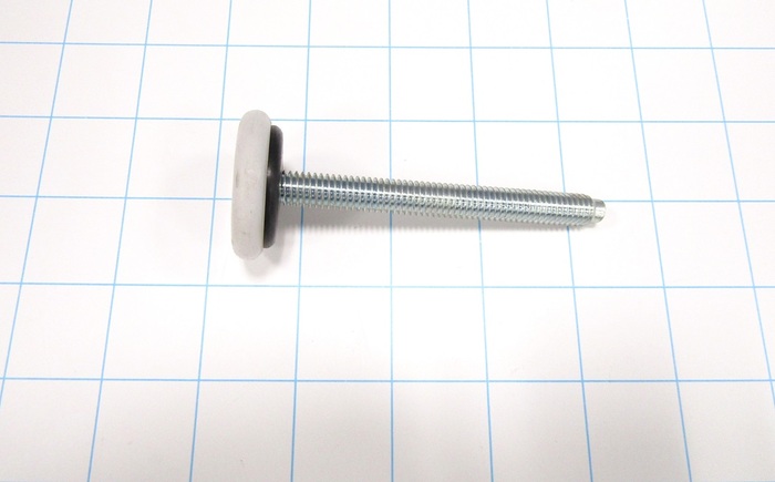 Leveling Devices, Threaded Swivel Stud Type, 3/8-16 Thread Size, Plastic Pad Material, 1.50 in. Pad Diameter, 2.94 in. Height, 3.50 in. Thread Length