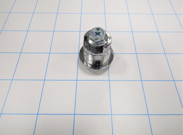 Lock, Housing, 0.79" X 1.42" Slot Mounting Hole Diameter, Slotted Recess, Stainless Steel, Zinc Bright Chrome Finish