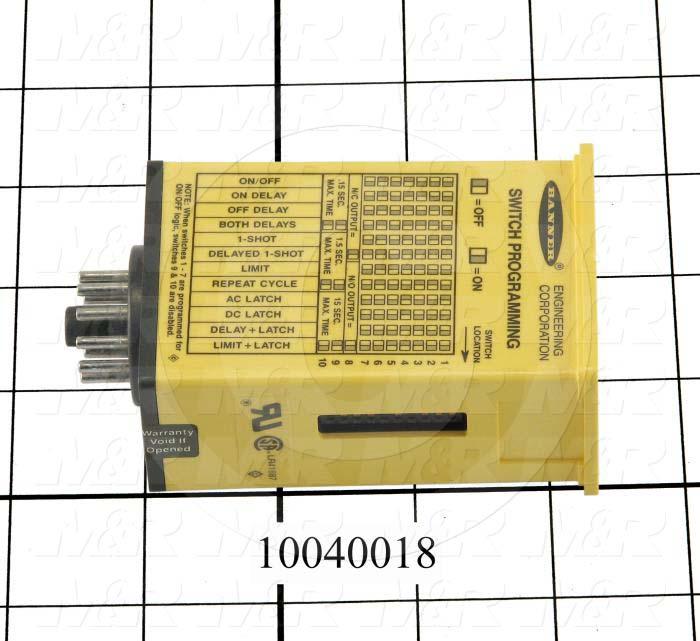 Logic Level Input Module, 105-130VAC/12-18VDC, SPDT, 12 Timing Functions