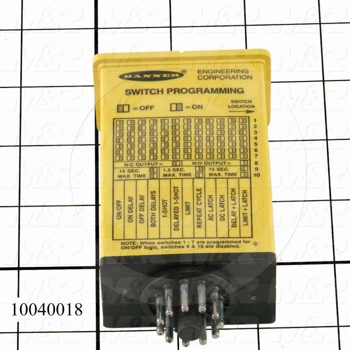 Logic Level Input Module, 105-130VAC/12-18VDC, SPDT, 12 Timing Functions