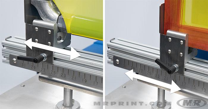 Lower tool-free frame adjustments allow operators to rapidly switch frame widths