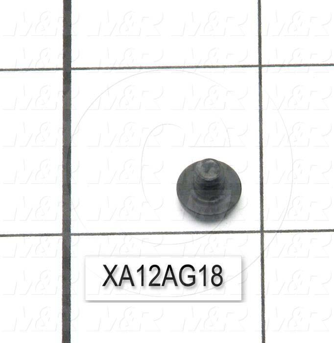 Machine Screws, Binding Head, Steel, Thread Size 8-32, Screw Length 0.19 in., 0.19" Thread Length, Right Hand, Black Oxide