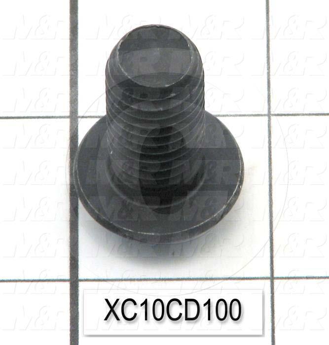 Machine Screws, Button Head, Steel, Thread Size 1/2-13, Screw Length 1", Full Thread Length, Right Hand, Black Oxide