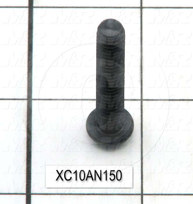 Machine Screws, Button Head, Steel, Thread Size 1/4"-20, Screw Length 1 1/2 in., Full Thread Length, Right Hand, Black Oxide