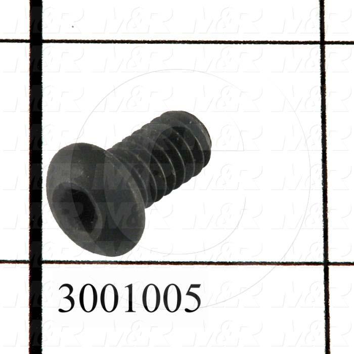 Machine Screws, Button Head, Steel, Thread Size 1/4"-20, Screw Length 1/2 in., Full Thread Length, Right Hand, Black Electro Polyseal