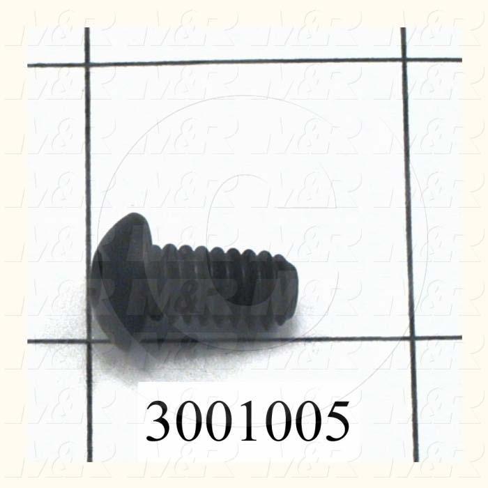 Machine Screws, Button Head, Steel, Thread Size 1/4"-20, Screw Length 1/2 in., Full Thread Length, Right Hand, Black Electro Polyseal