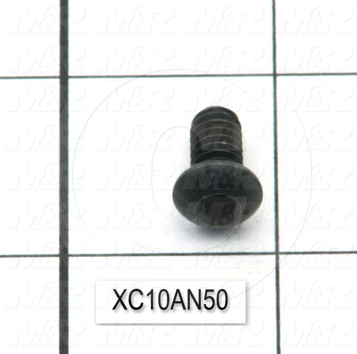Machine Screws, Button Head, Steel, Thread Size 1/4"-20, Screw Length 1/2 in., Full Thread Length, Right Hand, Black Oxide