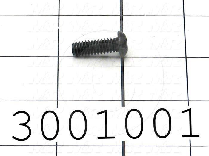 Machine Screws, Button Head, Steel, Thread Size 1/4"-20, Screw Length 3/4", Full Thread Length, Right Hand, Black Oxide