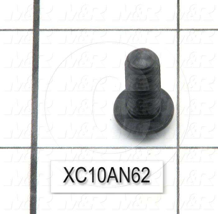 Machine Screws, Button Head, Steel, Thread Size 1/4"-20, Screw Length 5/8", Full Thread Length, Right Hand, Black Oxide