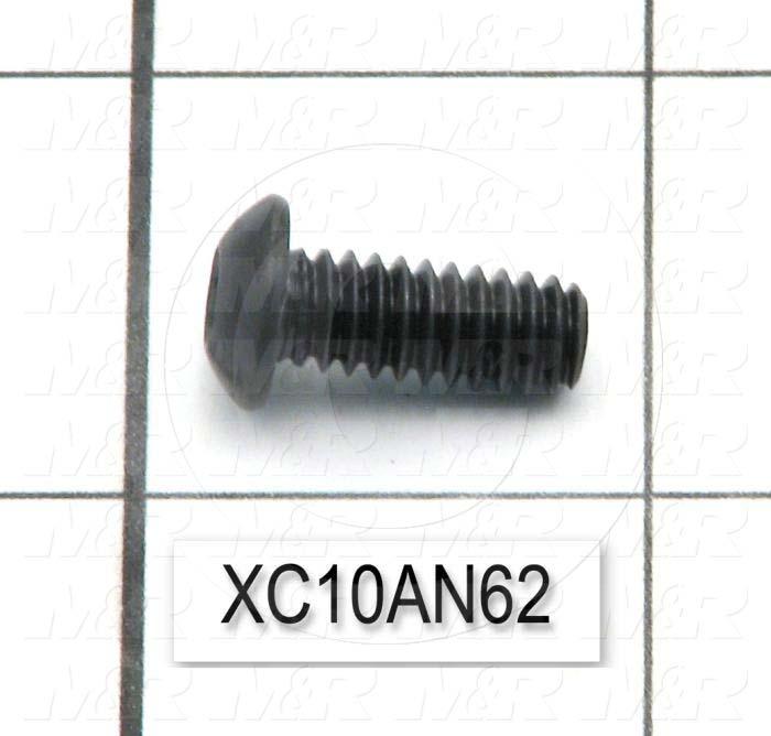 Machine Screws, Button Head, Steel, Thread Size 1/4"-20, Screw Length 5/8", Full Thread Length, Right Hand, Black Oxide