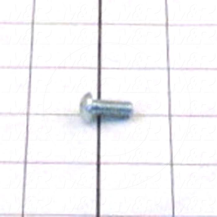 Machine Screws, Button Head, Steel, Thread Size 1/4"-20, Screw Length 5/8", Full Thread Length, Right Hand, Zinc