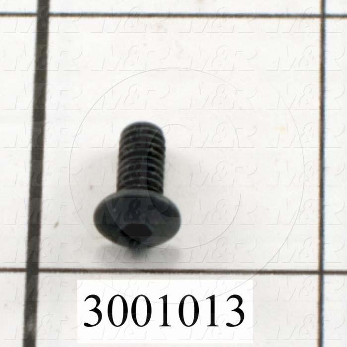 Machine Screws, Button Head, Steel, Thread Size 10-24, Screw Length 1/2 in., Full Thread Length, Right Hand, Black Electro Polyseal