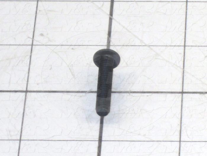 Machine Screws, Button Head, Steel, Thread Size 10-24, Screw Length 1", Full Thread Length, Right Hand, Black Oxide