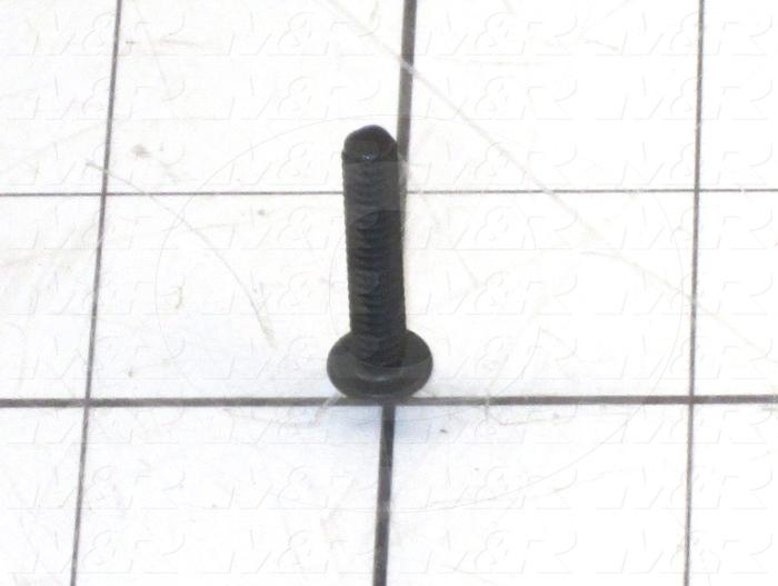 Machine Screws, Button Head, Steel, Thread Size 10-24, Screw Length 1", Full Thread Length, Right Hand, Black Oxide