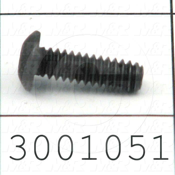 Machine Screws, Button Head, Steel, Thread Size 10-24, Screw Length 5/8", Full Thread Length, Right Hand, Black Oxide