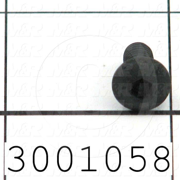 Machine Screws, Button Head, Steel, Thread Size 10-32, Screw Length 7/16 in., Full Thread Length, Right Hand, Black Oxide
