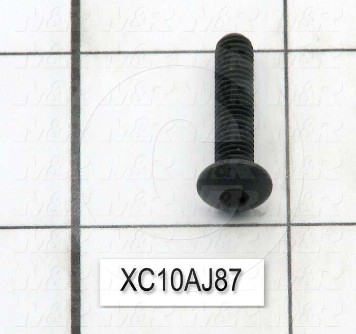 Machine Screws, Button Head, Steel, Thread Size 10-32, Screw Length 7/8 in., Full Thread Length, Right Hand, Black Oxide