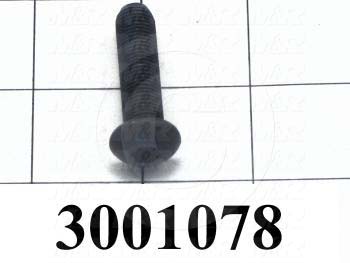 Machine Screws, Button Head, Steel, Thread Size 3/8-24, Screw Length 1 1/2 in., Full Thread Length, Right Hand, Black Oxide