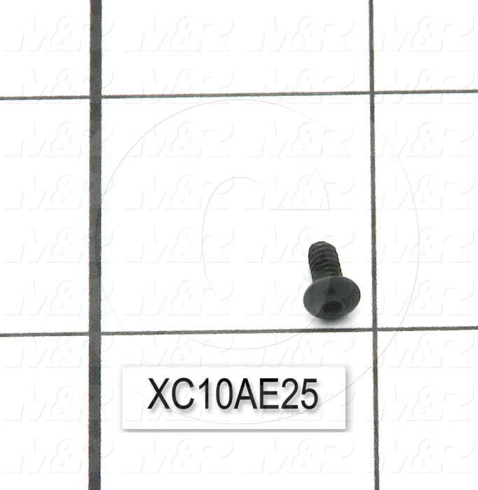 Machine Screws, Button Head, Steel, Thread Size 4-40, Screw Length 1/4 in., Full Thread Length, Right Hand, Black Oxide