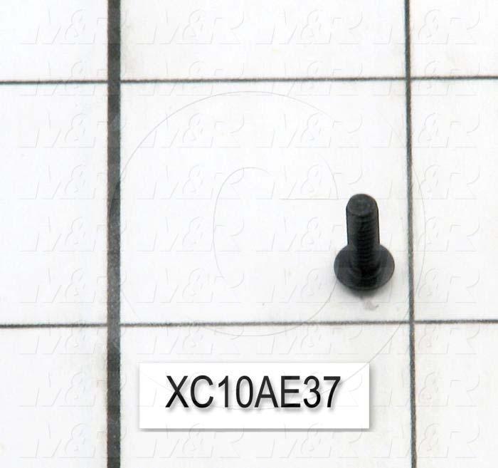 Machine Screws, Button Head, Steel, Thread Size 4-40, Screw Length 3/8", Full Thread Length, Right Hand, Black Oxide
