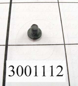 Machine Screws, Button Head, Steel, Thread Size 6-32, Screw Length 3/16 in., Full Thread Length, Right Hand, Black Oxide