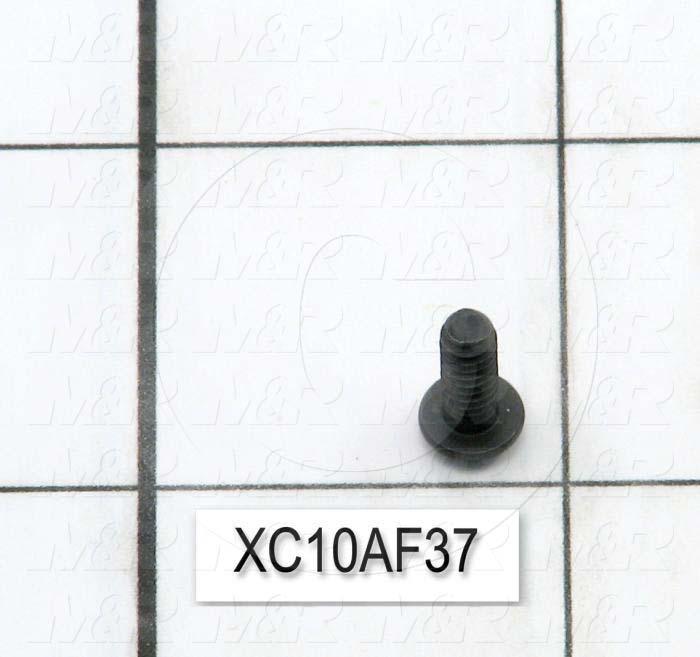 Machine Screws, Button Head, Steel, Thread Size 6-32, Screw Length 3/8", Full Thread Length, Right Hand, Black Oxide